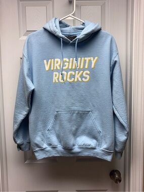 Danny Duncan “Virginity Rocks” Light Blue Men’s Hoodie – Size Medium